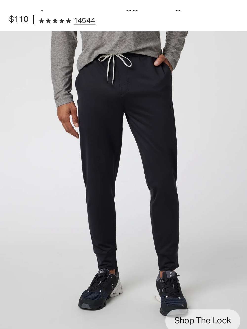 Vuori Black Sunday Performance Joggers